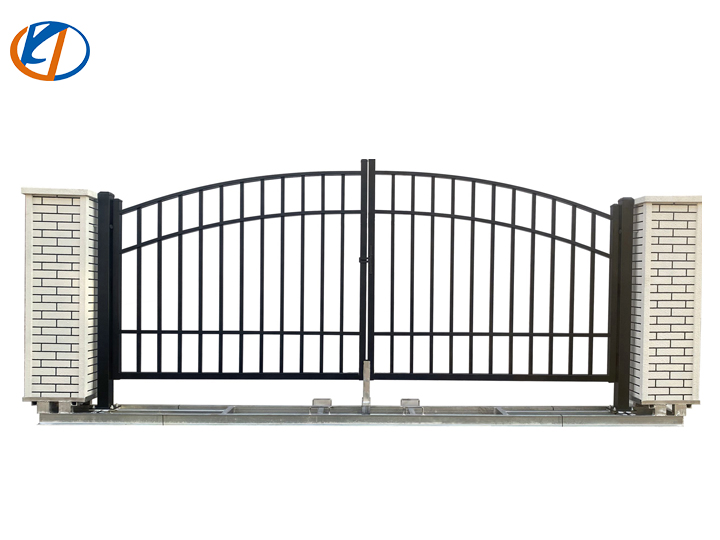 K0735W 20FT Brick pattern column Metal Farm DrivewayGate
